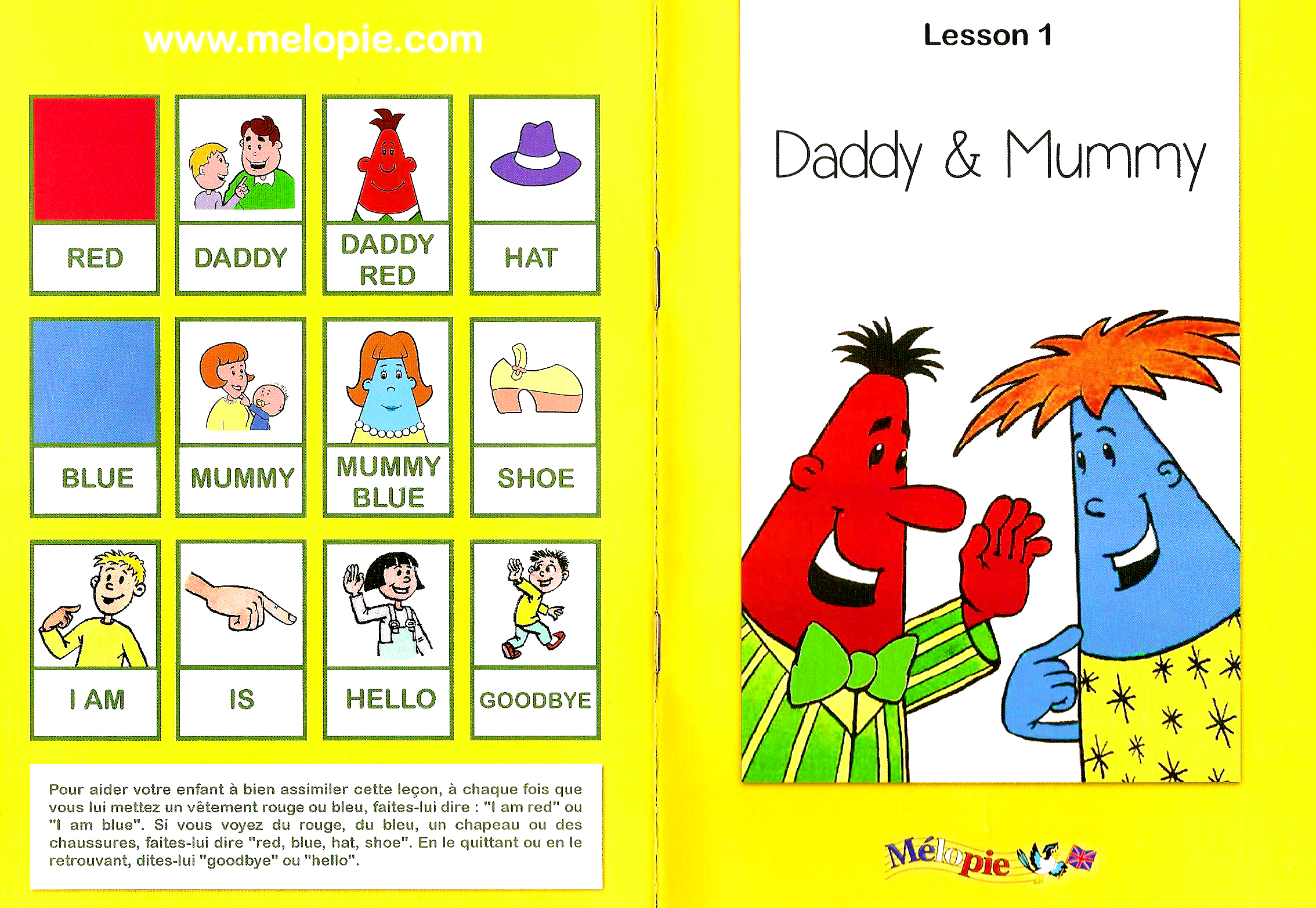 Télécharger le cahier N°1 de la 1re année en cliquant ici Télécharger le cahier N°1 de la 1re année Mélopie anglais